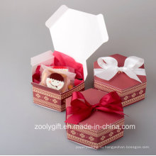 Шестиугольная печатная картонная коробка для конфет Apple Cake
